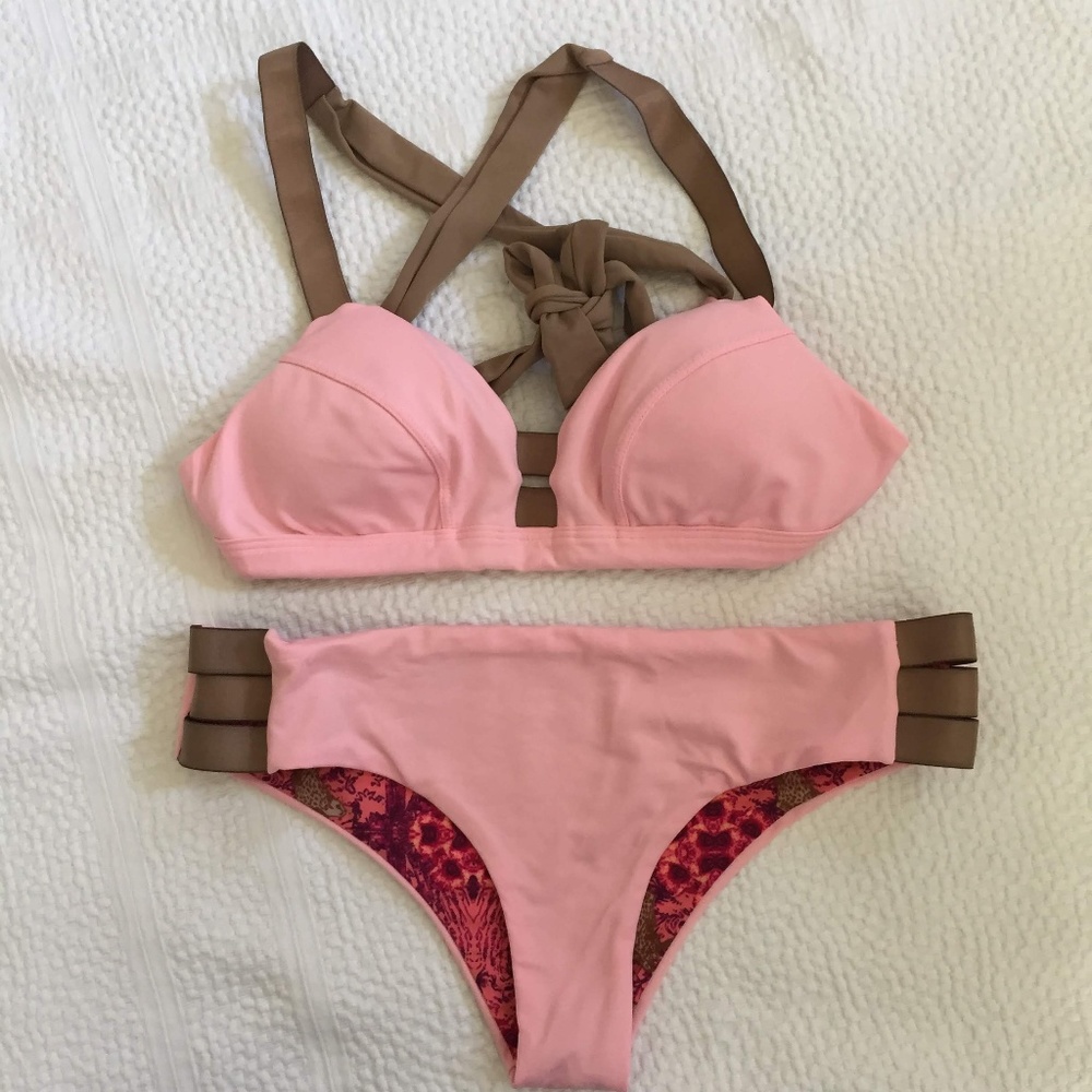 Reversible Baby Pink Swim Bikini